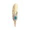 Knighthood Golden Feather with Blue Stone Detailing Lapel Pin/Brooch Golden