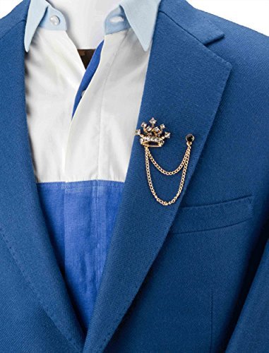 Knighthood Men's Crown Chain Brooch for Men