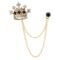 Knighthood Men's Crown Chain Brooch for Men