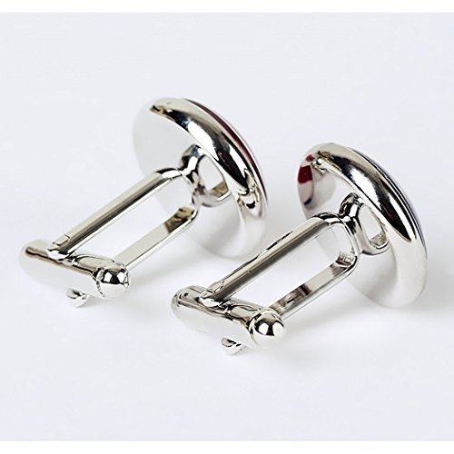 Kooer Cufflinks For Men, White Tree Cufflinks Wedding Christmas Tree of Life Cuff Links Gift For Men Father Dad Husband