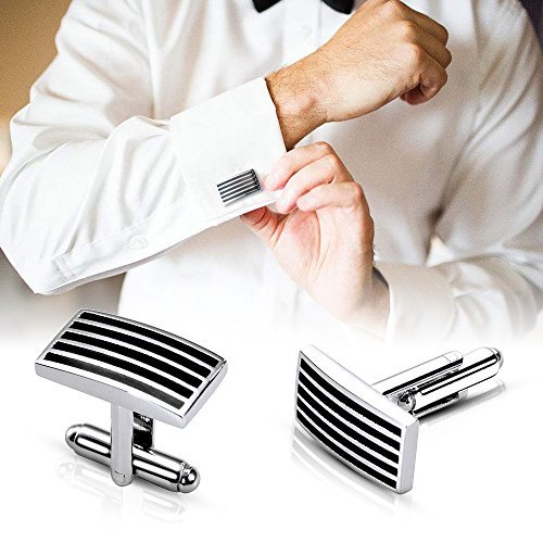 Lictin Men's Cufflinks Cuff Links for Men, Stainless Steel Tuxedo Shirt Cuff Links Set, Men’s Jewelry or Accessories for Business, Wedding