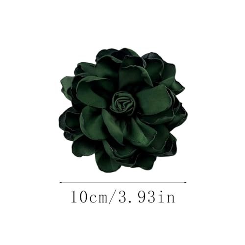 Lightweight Fabric Rose Flower Large Brooch Dual Purpose Brooch Hairpin Elegant Handmade Flower Brooches Pin for Women Dress Suit Ceremony Delicate Accessories Jewelry Special...