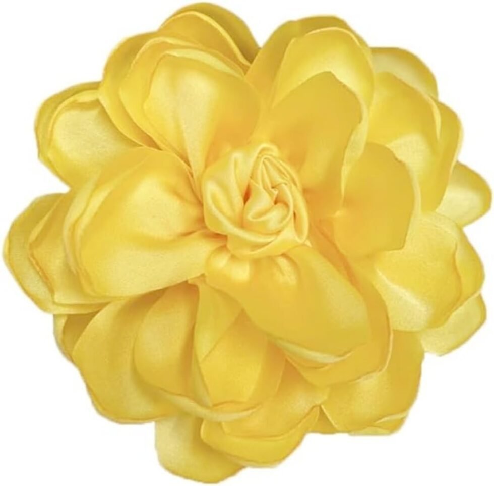 Lightweight Fabric Rose Flower Large Brooch Dual Purpose Brooch Hairpin Elegant Handmade Flower Brooches Pin for Women Dress Suit Ceremony Delicate Accessories Jewelry Special...
