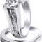 MABELLA 925 Sterling Silver Cubic Zirconia Princess Cut Women's Wedding Engagement Bridal Ring Set