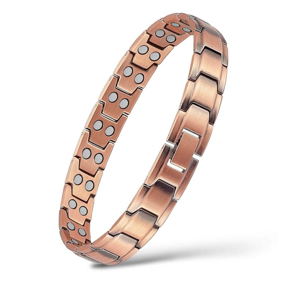 MagVIVACE Men Copper Magnetic Anklet, Pure Copper Ankle Bracelet with 3500 Gauss Magnet