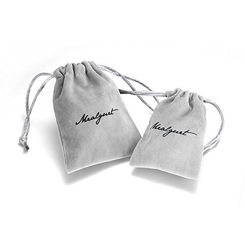 Mealguet Jewelry MG Personalized Custom Engraving Plain Stainless Steel ID Bracelets for Men Women,Black,8.3"