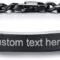 Mealguet Jewelry MG Personalized Custom Engraving Plain Stainless Steel ID Bracelets for Men Women,Black,8.3"