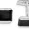Men's 925 Sterling Silver Rectangle Onyx Cuff Links Fine Jewelry For Men Gifts For Him