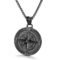 Men's Compass Pendant Necklace Stainless Steel Navigator Forged for Male Jewelry