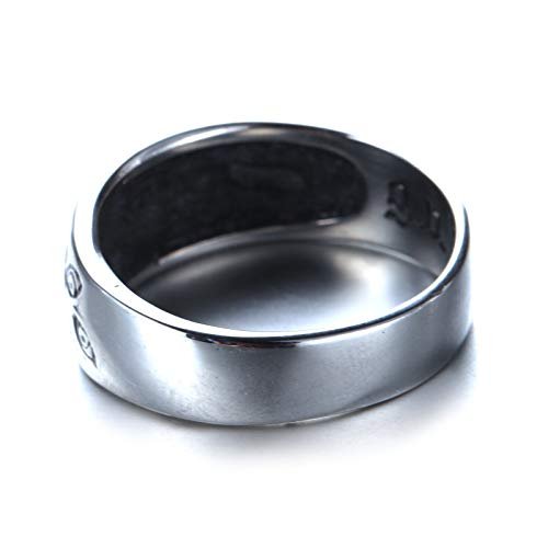 Men's Vintage Stainless Steel Engraved Eye of God Ring Black Gold Silver Tone