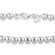 Miabella 925 Sterling Silver Italian Handmade 4mm Bead Ball Strand Chain Bracelet for Women 6.5, 7, 7.5, 8 Inch Made in Italy