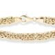 Miabella Italian 18K Gold Over Sterling Silver Byzantine Bracelet for Women, Handmade in Italy