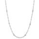 Miabella Italian 925 Sterling Silver Singapore Bead Chain Station Necklace for Women, Made in Italy