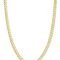Miabella Italian Solid 18k Gold Over 925 Sterling Silver 3.5mm Diamond Cut Cuban Link Curb Chain Necklace for Women Men, Made in Italy