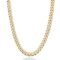 Miabella Solid 18K Gold Over 925 Sterling Silver Italian 5mm Diamond-Cut Cuban Link Curb Chain Necklace for Women Men, Made in Italy