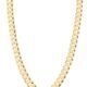 Miabella Solid 18K Gold Over Sterling Silver Italian 7mm Diamond-Cut Cuban Link Curb Chain Necklace for Men Women