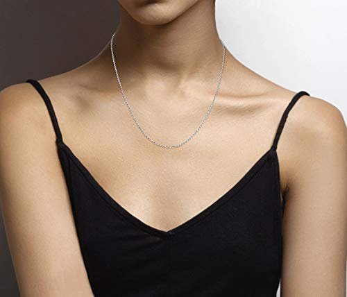 Miabella Solid 925 Sterling Silver Italian 2mm, 3mm Diamond-Cut Braided Rope Chain Necklace for Men Women, 925 Sterling Silver Made in Italy