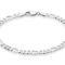 Miabella Solid 925 Sterling Silver Italian 5mm Diamond-Cut Figaro Chain Bracelet for Women Men, Made in Italy