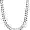 Miabella Solid 925 Sterling Silver Italian 9mm Solid Diamond-Cut Cuban Link Curb Chain Necklace For Men, Made in Italy