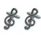 Miniblings Violinschlüssel Notenschlüssel Manschettenknöpfe Knöpfe + Box Musik - Herrenschmuck Manschettenknopf Cufflinks Hemdknöpfe I Holzbox inklusive