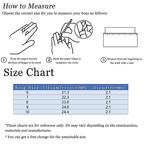 Moodear 3PCS Thin Stackable Ring Set - Dainty 14K Gold Plated Thumb CZ Rings for Women Non Tarnish Size 5-12