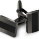 Mr.Van Handcrafted Carbon Fiber Cufflinks Rhodium Plated Cuff Links Set Business Christmas Gift