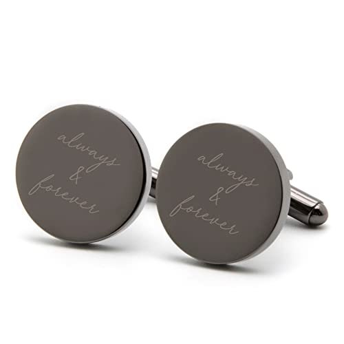 MUUJEE Cufflinks with Engraved Wood Gift Box