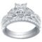 Newshe Jewellery 2.5ct Princess Pear White AAAAA Cz 925 Sterling Silver Engagement Wedding Ring Set Size 4-13