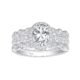 Newshe Jewellery Engagement Sets AAAAA Cz Wedding Rings for Women 925 Sterling Silver 3pcs Round White Size 4-13