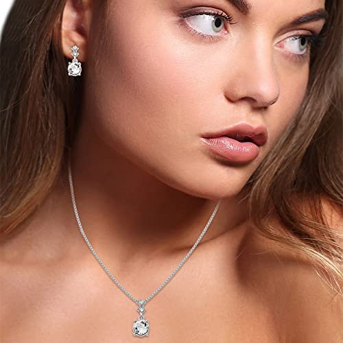 Nine West Silver-Tone and Crystal Necklace and Earrings Set