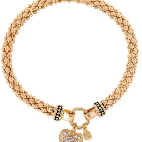 Nine West Women's Boxed Bracelet Pave Heart Stretch