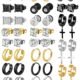 ONESING 21 Pairs Stainless Steel Earrings for Men Inlaid Cross Dangle Hinged Earrings Hoop CZ Stud Hypoallergenic Earrings Huggie Earrings Set for Women Men Ear Piercing Jewelry...