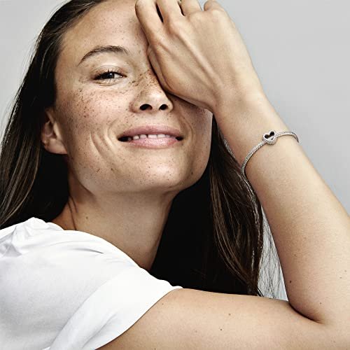 Pandora Beaded Open Heart Charm - Compatible Moments Bracelets - Jewelry for Women - Gift for Women in Your Life - Made with Sterling Silver, No Gift Box