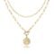 PAVOI 14K Gold Plated Layering Necklaces | Stylish Minimalist Design Pendant Necklaces | Bar, Circle, Lotus, Disc, Dog Tag, Horizontal Bar Pendants for Women