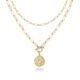 PAVOI 14K Gold Plated Layering Necklaces | Stylish Minimalist Design Pendant Necklaces | Bar, Circle, Lotus, Disc, Dog Tag, Horizontal Bar Pendants for Women