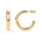 PAVOI 14K Gold Plated Lightweight Chunky Open Hoops for Women | Trendy Gold Hoop Earrings