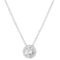 PAVOI 14K Gold Plated Post Faux Diamond Round Solitaire Pendant Halo Necklace | Gold Necklace for Women | Slider Adjustable