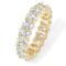 PAVOI 14K Gold Plated Rings Oval Cubic Zirconia Love Ring | Eternity Ring | 5mm Stackable Rings for Women | Gold Rings for Women