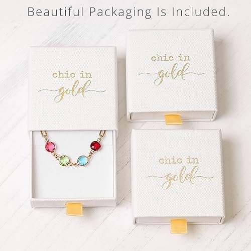 Personalized Birthstone Name Necklace for Women Girls Wife Push Presents for New Mom, Custom Birthday Gift Bridesmaid Jewelry Gold Silver Rose Mother and 1 Child Daughter...