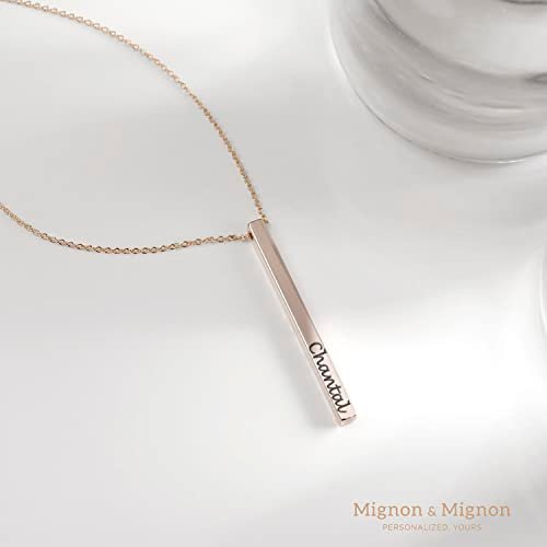 Personalized Coordinates Necklaces for Women Mothers Day Gifts for Her Custom Engraved Bar Jewelry with Kids Names - 4SBN