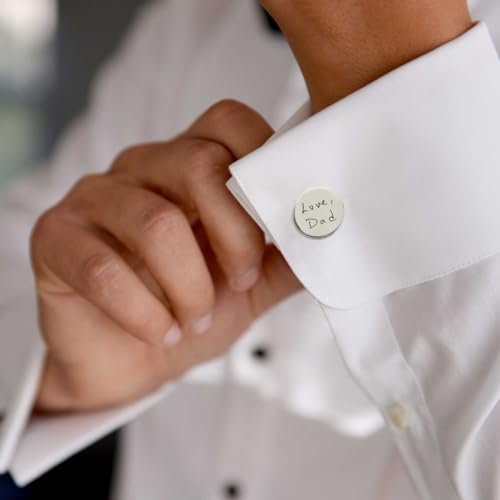 Personalized Cufflinks for Men, Wedding Cufflinks for Dad, Groom, Best Man, Groomsmen, Father of the Groom, Groomsmen Wedding Gift Set