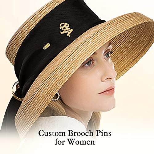 Personalized Name Brooch Pins for Women Men Suit Hats Lapel Pins for Men Women with Monogram Initial Letters Custom Birthday Wedding Brooch Pins Christmas Gifts for Boyfriend...