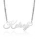 Personalized Name Necklace Love Heart Custom Name Necklace 925 Sterling Silver Name Necklace with Heart Symbol Initial Necklace Gift for Women Girls
