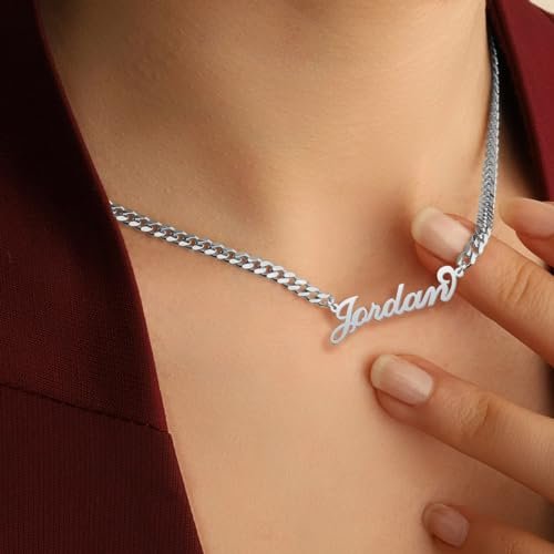 Personalized Name Necklace Sterling Silver Pendant Customized Custom