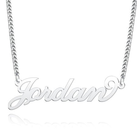 Personalized Name Necklace Sterling Silver Pendant Customized Custom