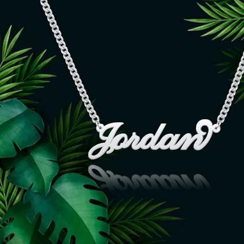 Personalized Name Necklace Sterling Silver Pendant Customized Custom