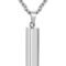PiercingJ 4 Side Engraving Personalized Custom Message Name Bar Necklace Stainless Steel Pendant Chain for Men Women Valentine's Day Gift Box