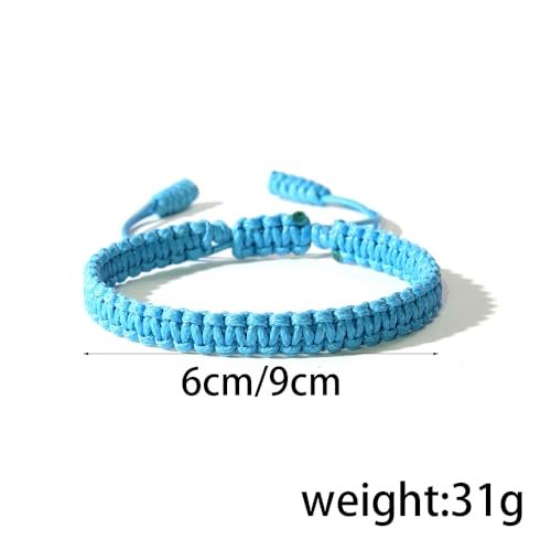 Pingyongchang Boho Surfer Bracelets Handmade Knitted String Rope Braided Adjustable Anklets Summer Friendship Yoga Kabbalah Protection Waterproof Beach Jewelry for Couple Women Men
