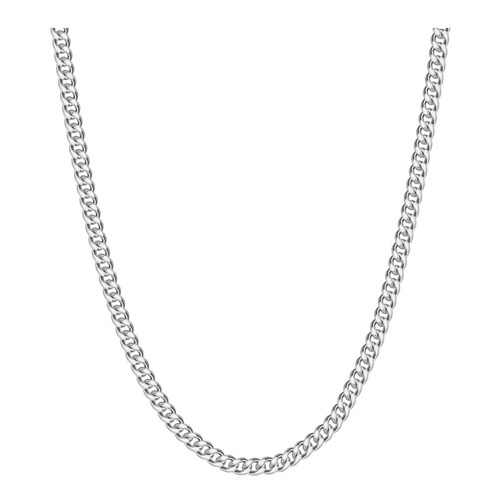 Reoxvo Silver/Black/Cuban Link Chain for Men Stainless Steel Chain Necklaces for Men Women Neck Chains for Pendants Mens Accessories Jewelry 18/20/22/24/30 Inch