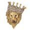Rhinestone Tiger Head Brooch Pins for Men,Animal Lapel Pins Lion Wolf Head Coat Collar Brooch Vintage Lapel Pin Brooch Safety Pin Men Suit Accessory
